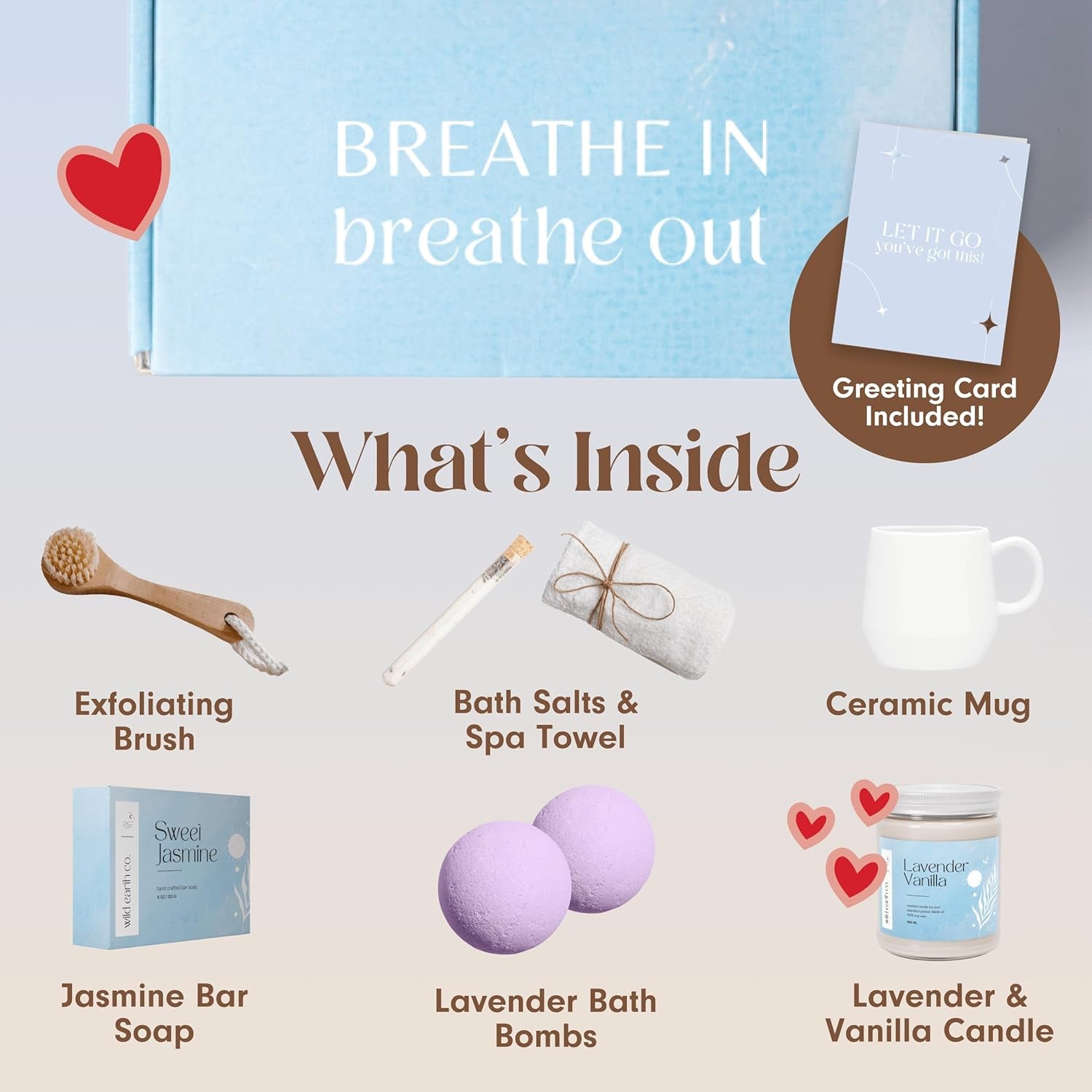 Self-Care Gift Box for Women — Mug, Candle, Bath Bombs, Soap