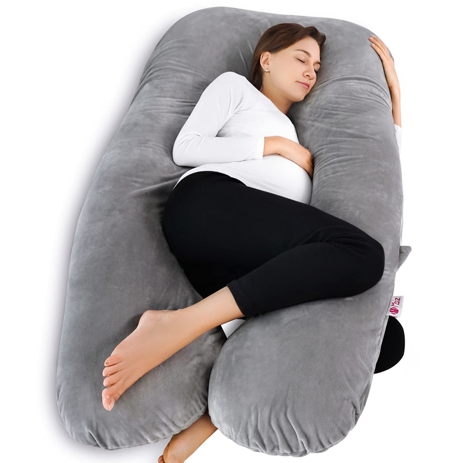 Cooling U-Shaped Pregnancy Body Pillow with Jersey Cover