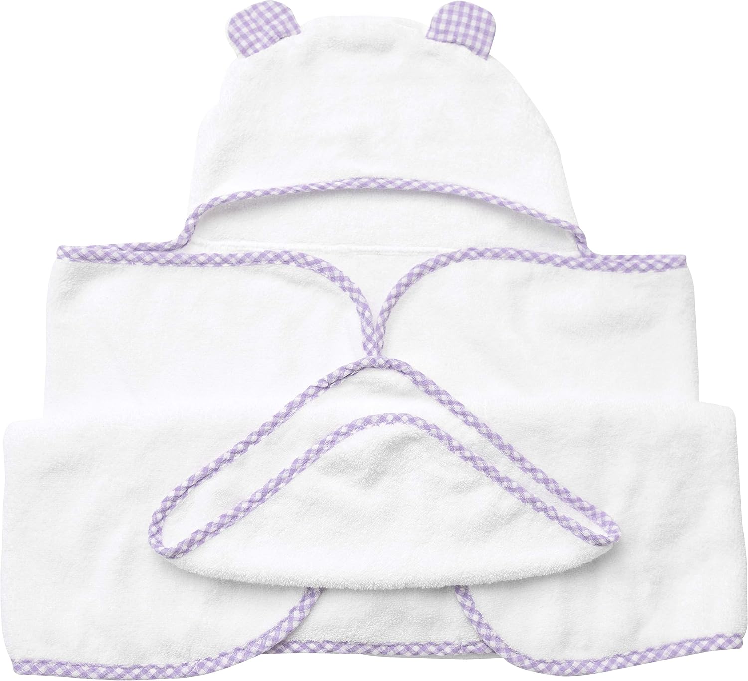 Organic Hooded Baby Towel Set — Bamboo, Purple, For Girls