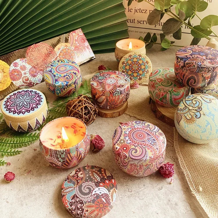 Vintage Scented Candle — Soy Wax, Floral Aroma, Gift Jar