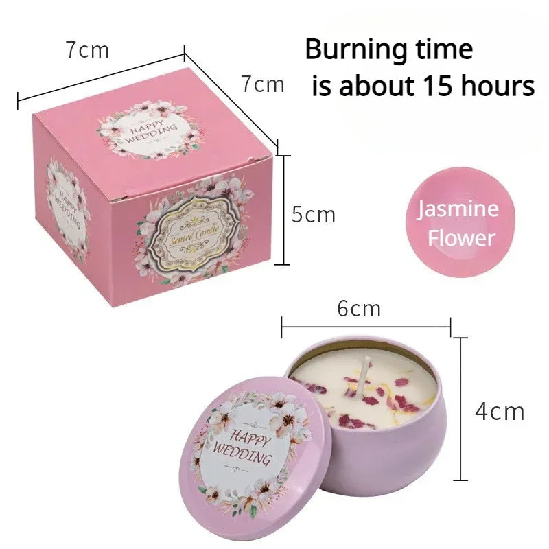Vintage Scented Candle — Soy Wax, Floral Aroma, Gift Jar