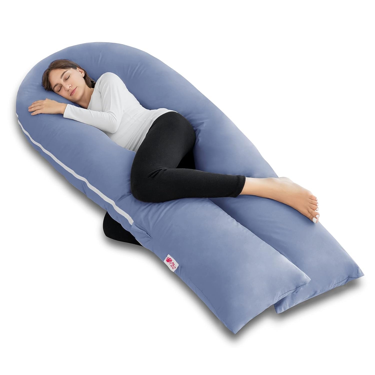 Cooling U-Shaped Pregnancy Body Pillow with Jersey Cover