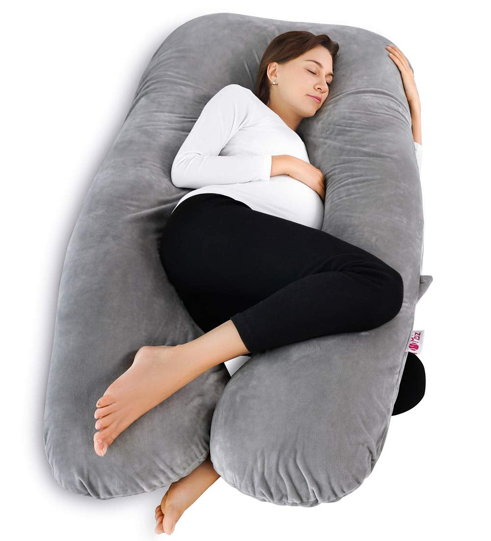 Cooling U-Shaped Pregnancy Body Pillow with Jersey Cover