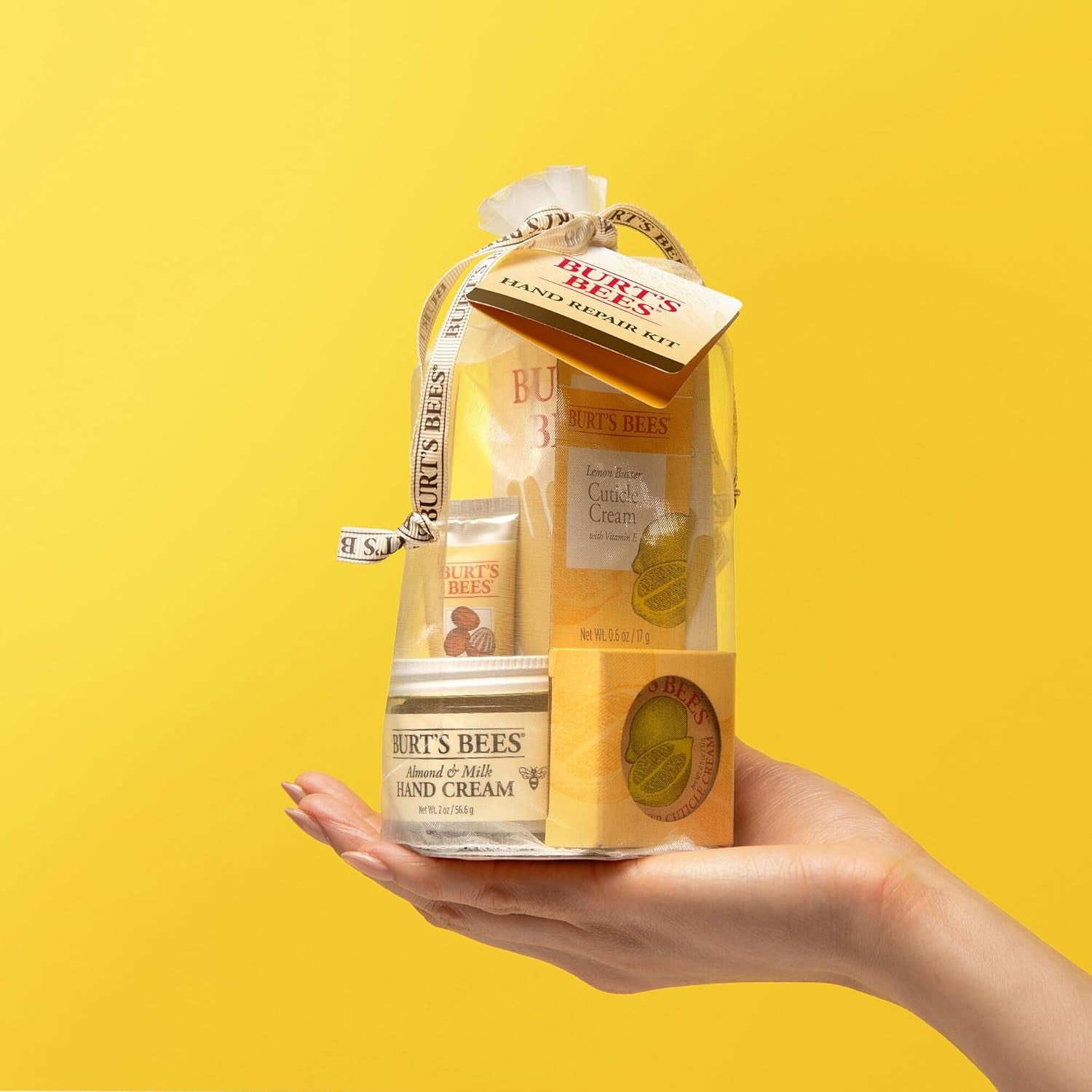 Hand Care Gift Set — 3 Creams + Gloves, Almond & Shea