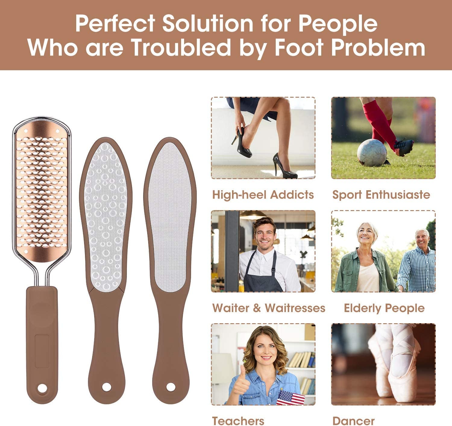 2PCS Foot File Rasp Set — Callus & Cracked Skin Remover