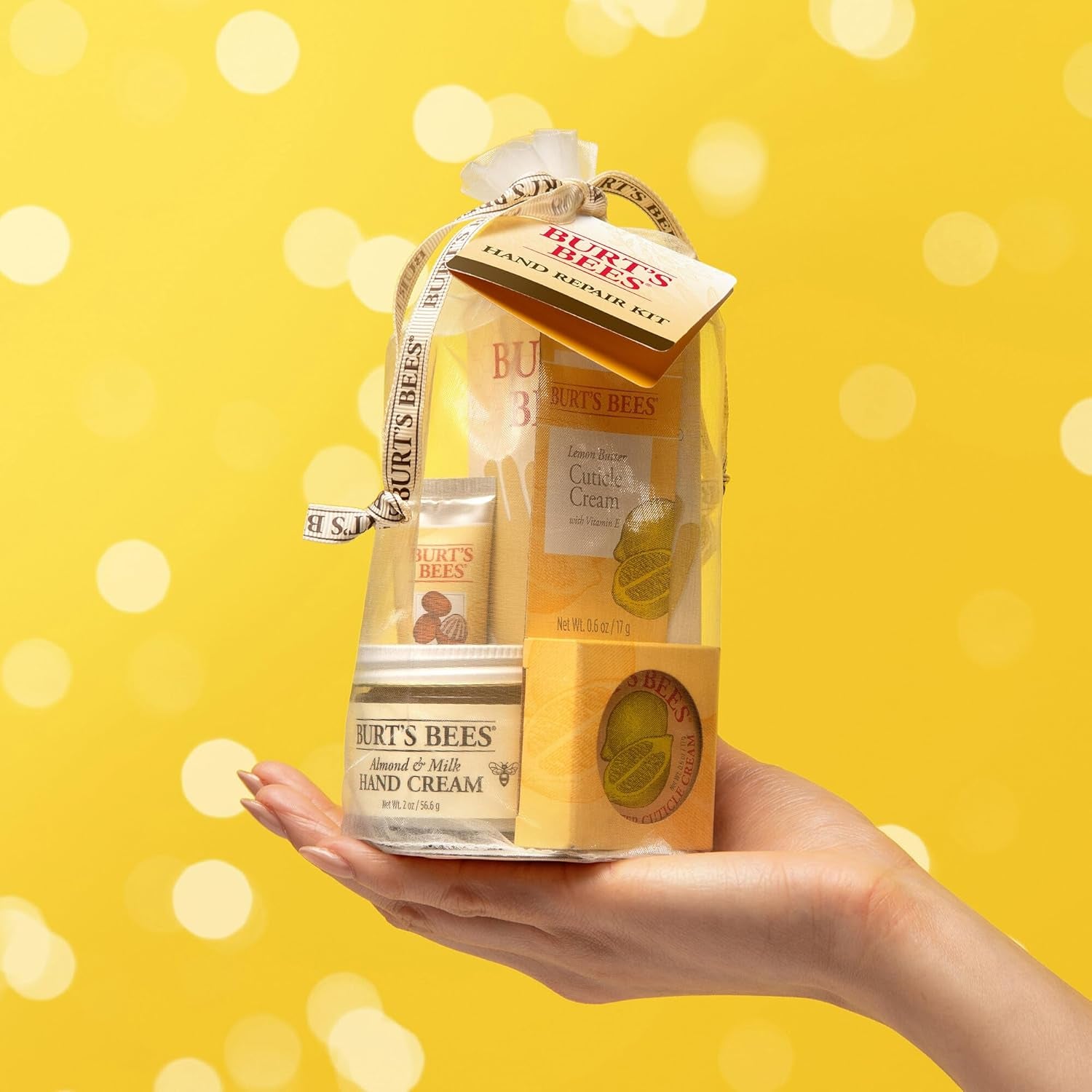 Hand Care Gift Set — 3 Creams + Gloves, Almond & Shea