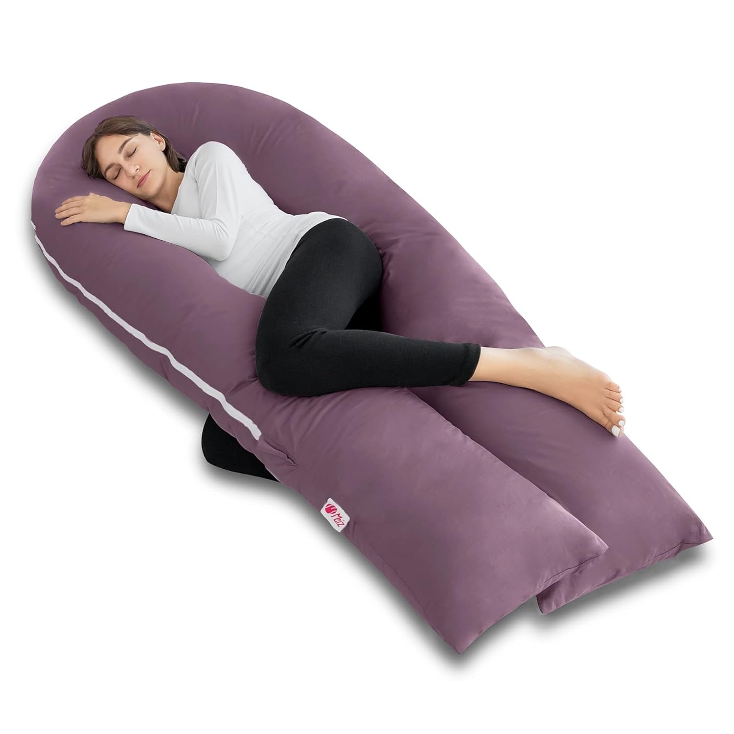 Cooling U-Shaped Pregnancy Body Pillow with Jersey Cover