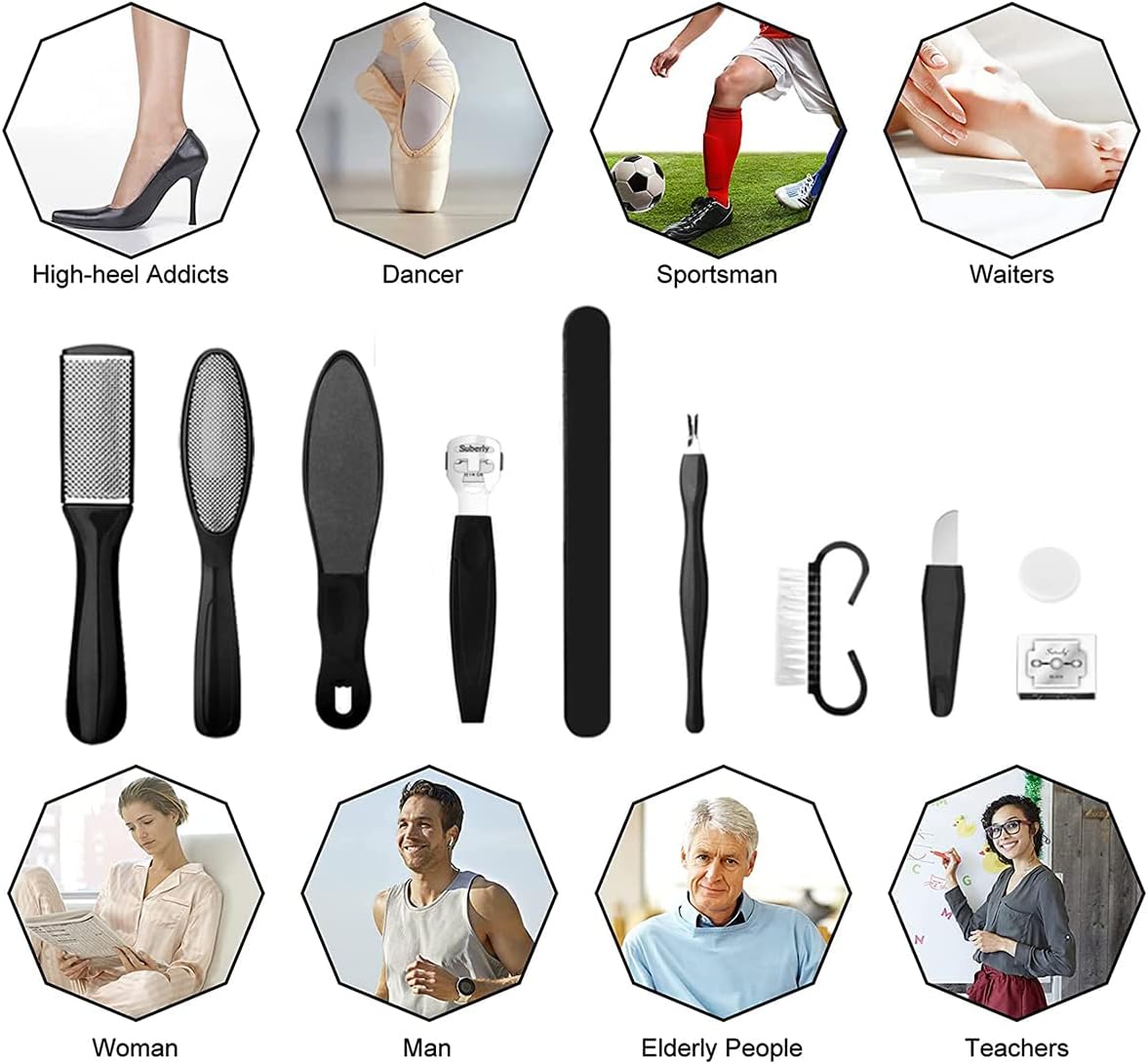 10-in-1 Pedicure Foot Spa Kit – Callus & Dead Skin Remover