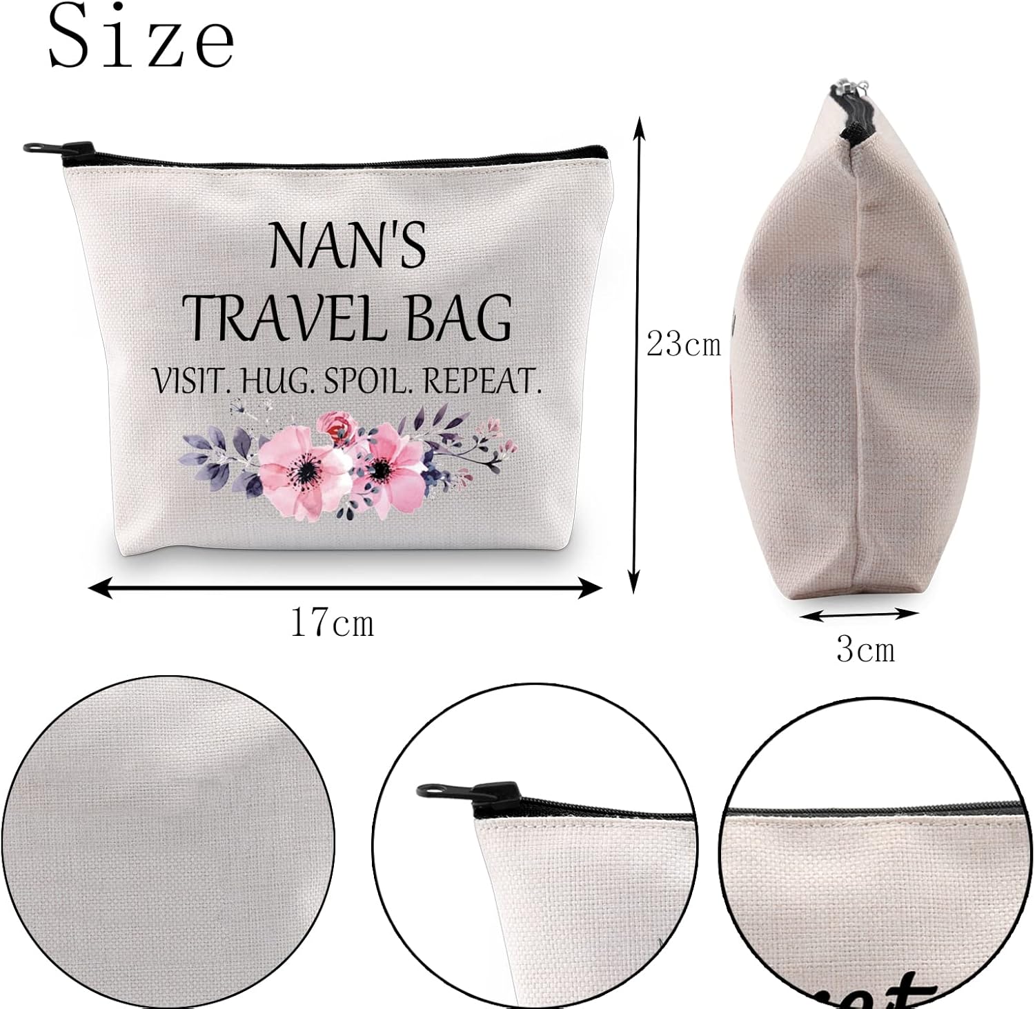 Nan’s Travel Cosmetic Bag – Gift for Grandma