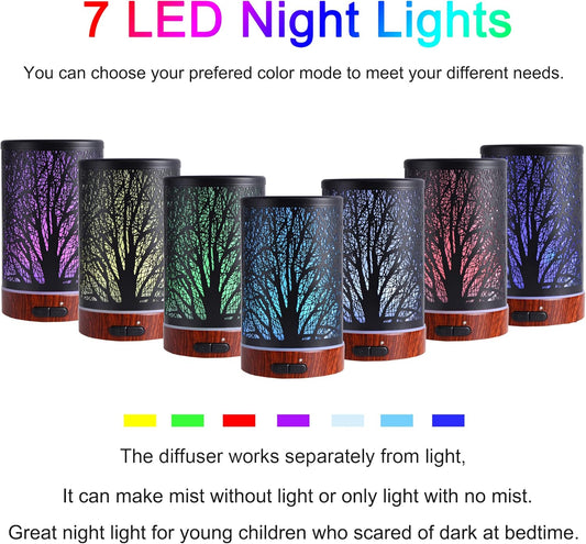 Essential Oil Diffuser — 150ml, Metal, 7 Colors, Auto-Off