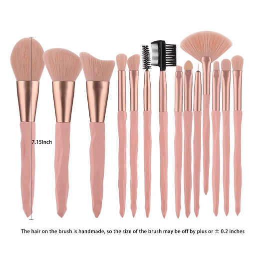 30Pcs Pink Makeup Brush Set — Sponges & Tools Included