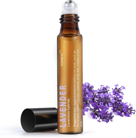 French Lavender Essential Oil Roll on - Calming Oil for Stress & Relaxation - Pure Oil for Skin & Hair Growth